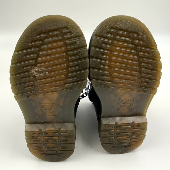 Dr. Martens 1460 T Pascal Patent Leather Black Mash-Up Combat Boots. US Size 7. - Picture 6 of 8